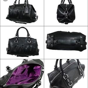 Coach Ashley Signature Satchel in Black